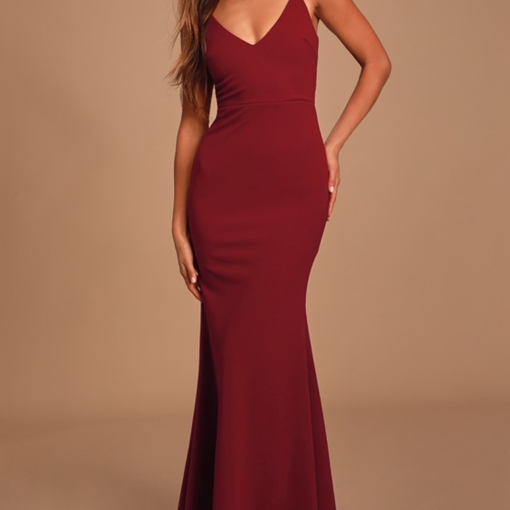 Infinite Glory Wine Red Maxi Dress
